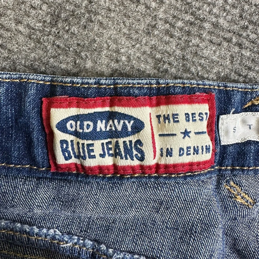 Old Navy Blue Jeans Star Stitch Stretch Denim Shorts Medium Wash Size 6